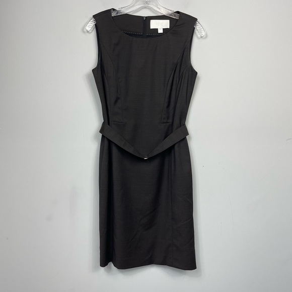 HUGO BOSS DOBINA Virgin Wool Shift Dress Belt Career Work Office Business 36 XS - Picture 10 of 16